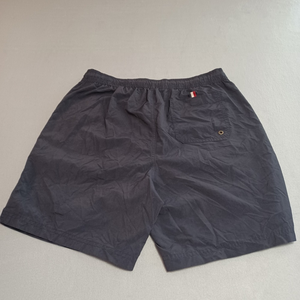 Tommy Hilfiger Mens Navy Blue Swim Trunks Mesh Lined Board Shorts Large